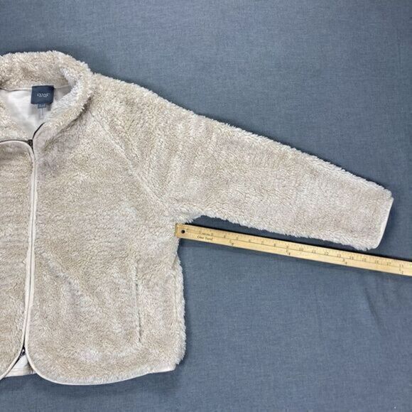 Lysse Fleece Jacket Womens Sz L Beige Elora Sherpa Full Zip Cozy Teddy Bear Coat - Picture 16 of 16